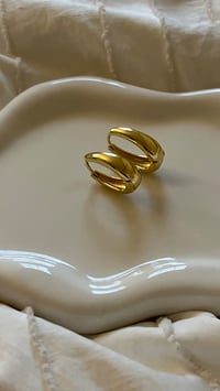 Image 2 of Everyday Gold Hoops 24k