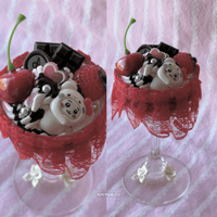 Image 1 of ⋆˚࿔ hello kitty x chiikawa sundae decor