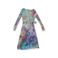 Image 1 of  M Rib Knit Long-Sleeve Dress in Interstellar Ice Dye