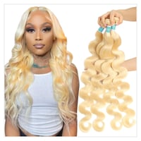 Image 7 of Blonde Brazilian Body Wave Hair Extensions – Remy Human Hair Weave Bundles