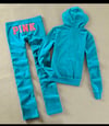 Light Blue Velour Set