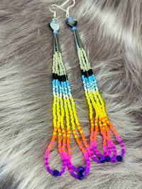 Image 6 of Painted Petals earrings 