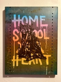 Image 4 of Homeschool Yer Heart on Salvaged Metal 