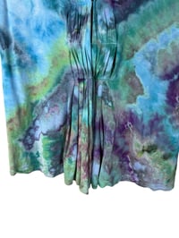 Image 6 of ♻️ UPCYCLED L Drapey Jersey 3/4 Sleeve Cardigan in Mermaid Ice Dye