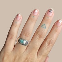 Image 1 of Two gemstone bubble ring
