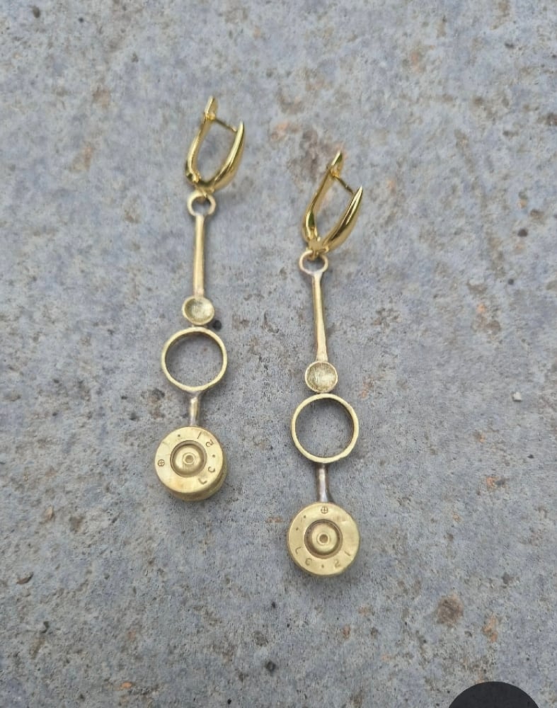Bullet casings long earrings copy