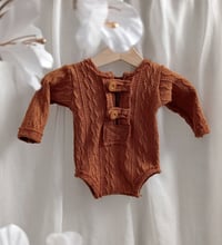 Image 1 of Baby boy bodysuit for photoshoot | Asher-1 | 0-3 months | rusty brown