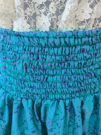 Image 4 of Boho Mini Skirt- Turquoise Purple m/L upto 16 uk