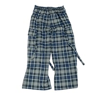 Image 2 of Blue plaid bondage pants