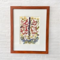 Image 4 of Veronica, Chrysanthemum, Catmint And Nandina Wildflower Art In 8" X 10" Frame (Item# 2023068)