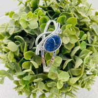 Oval Cornflower Twist Cuff