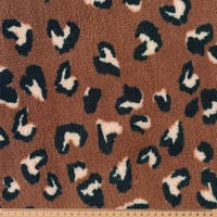 Tissu mouton imprimé marron/noir