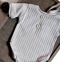 Image 2 of Newborn bodysuit for photo shoots | Robbie| gray