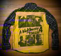 Upcycled “A Nightmare on Elm Street 4/The Dream Master” t-shirt flannel