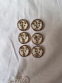 Image 4 of Face Buttons 1.8 cm diameter set of 6