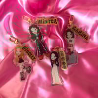 Image 1 of aespa 'dirty work' bratz-inspired keychains.