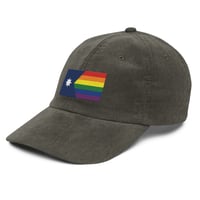 Image 10 of Minnesota Rainbow Pride Flag (6 Stripe) Corduroy Cap