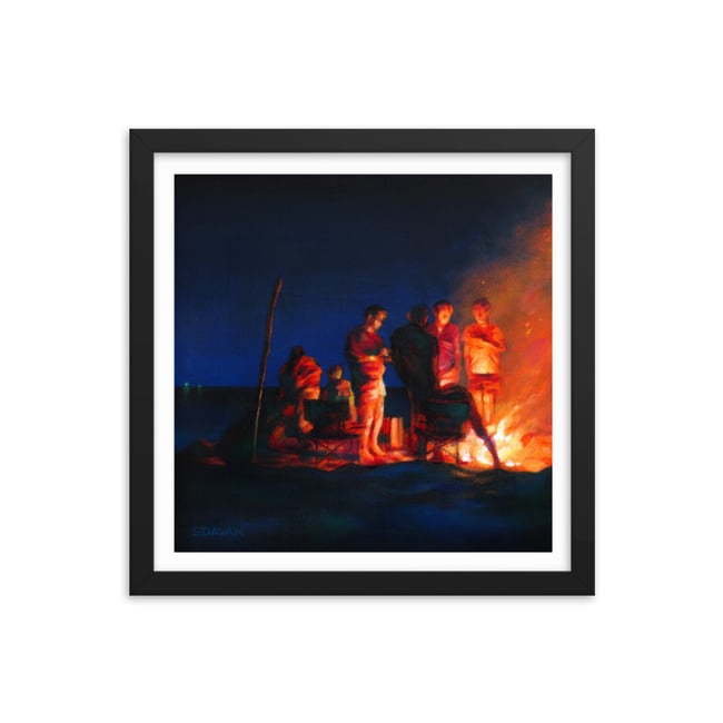 Provincetown: The Northernmost Fire, Herring Cove (Framed Print)