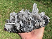 Image 12 of Laser Quartz Cluster In A Bed Of Hematite #1967