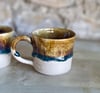 Pair of Mixed Glaze Espresso Cups 
