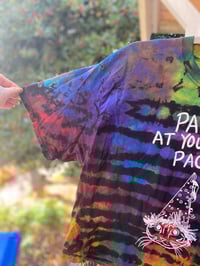 Image 2 of LARGE CROP TOP  Party At Your Own Pace REVERSE Tie Dye Shirt C13