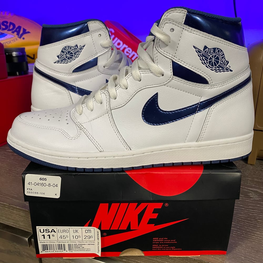 Image of Jordan 1 Metallic Navy