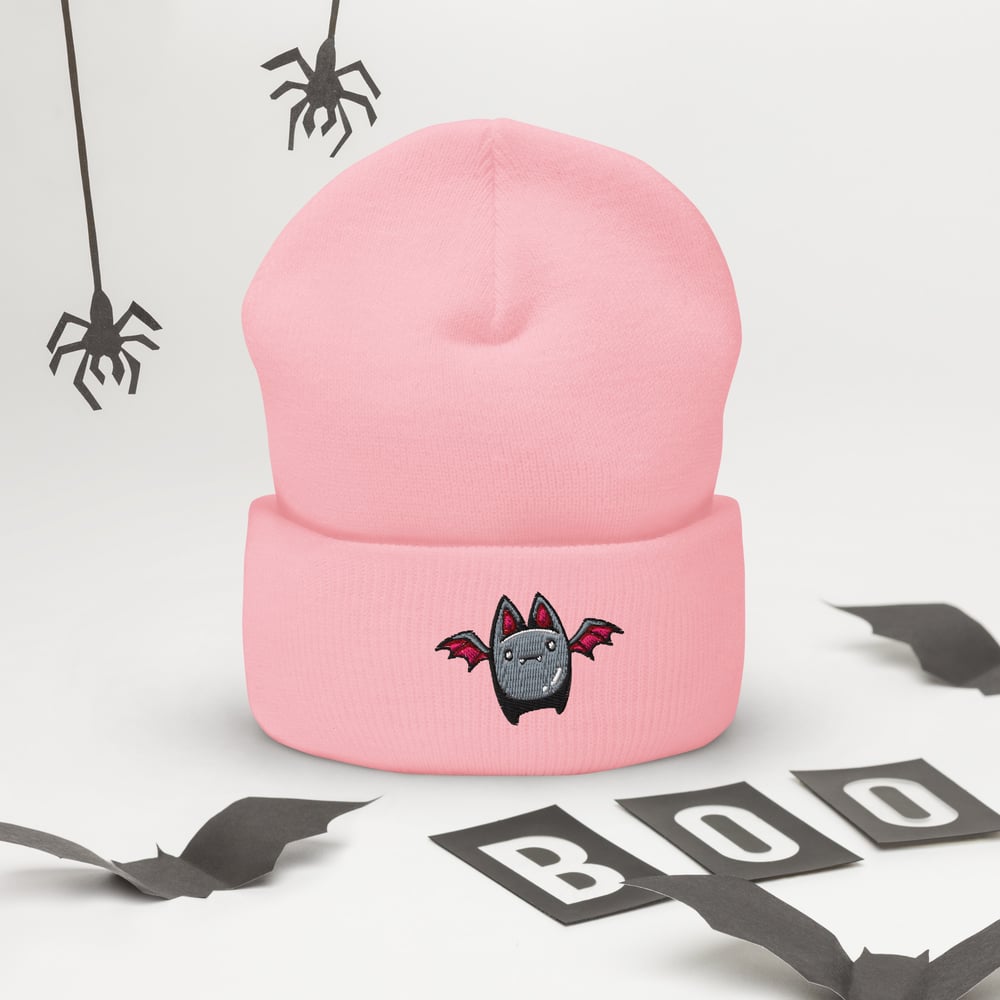Image of Pink Wing Bat Beanie