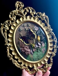 Image 1 of Mourning Cloak Butterfly Botanical Frame