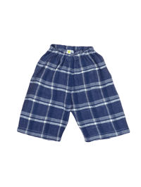 Image 1 of little pants ~ blue linen check 