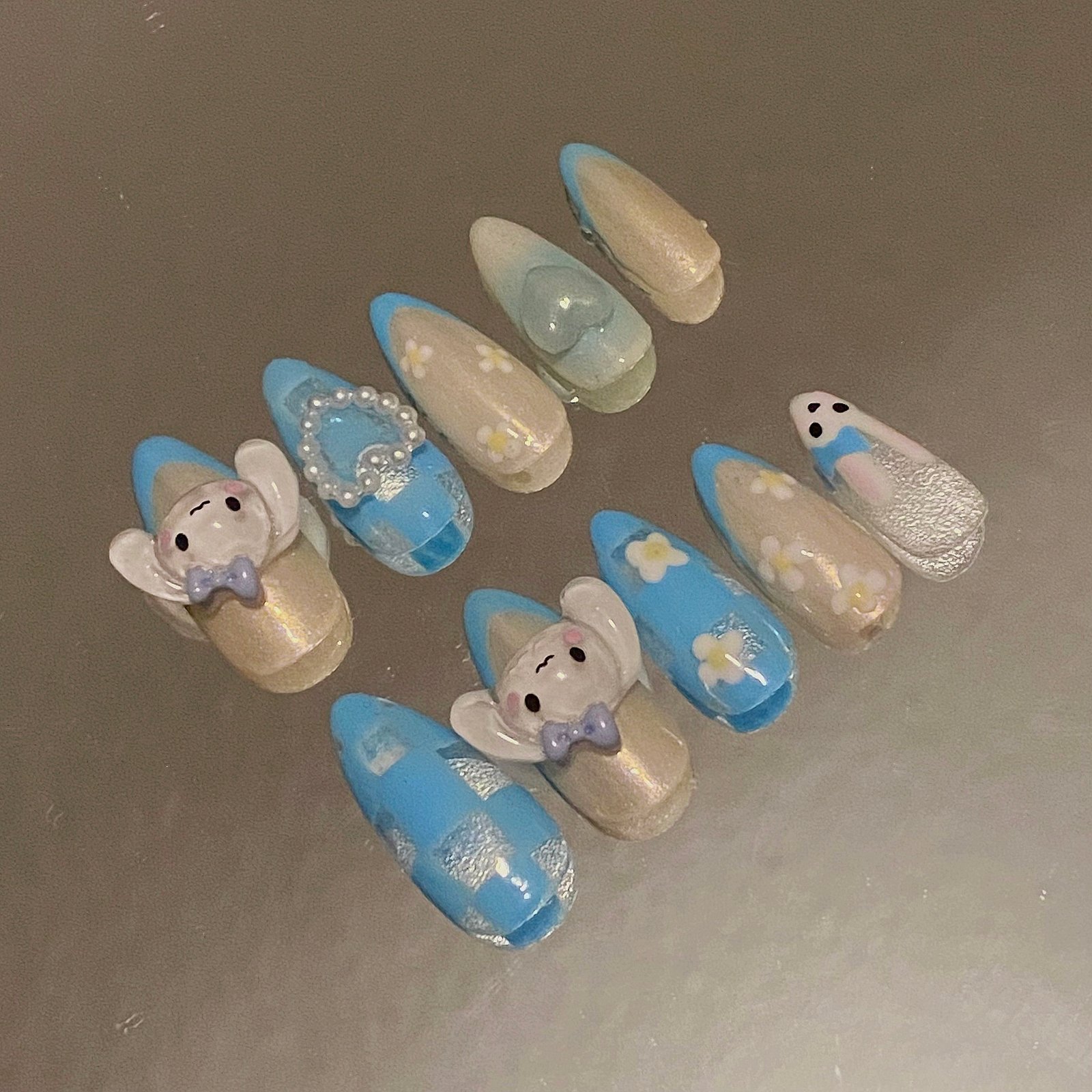 (Gel) Blue Cinnamoroll Sanrio Inspired Press On Nails | Hawj Dream