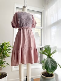 Image 2 of Holly Stalder Rose Linen Crochet Dress 