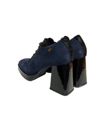 Image 4 of Chani 'B' Le Follie Navy /Black Suede 