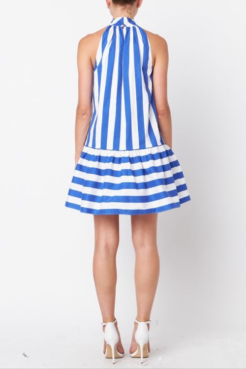 Image of Striped Halter Dress