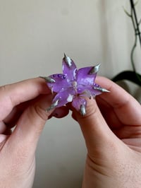 Image 1 of 💜⛓️Spiky Pierced Soldered Orchid Ring⛓️💜