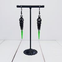 Image 2 of Metallic Spike Full Persian Earrings