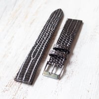 Image 1 of 19mm Stitchless Lizard Strap In Dk Brown