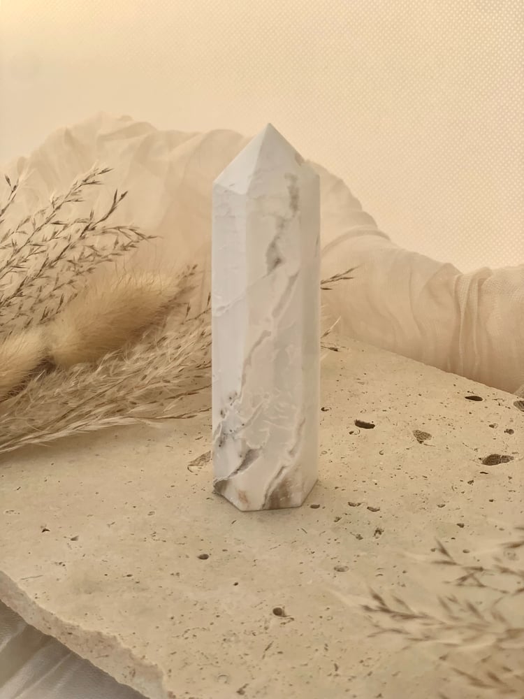 Image of Dendritic Agate (snow agate) Tower sml