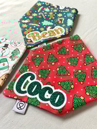 Image 4 of Personalised Christmas Bandana - Choice of Three Prints