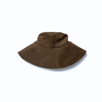 Image 3 of Mia bucket hat corduroy olive green