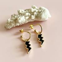 Image 1 of Half Hoops Lightning Bolt - Black