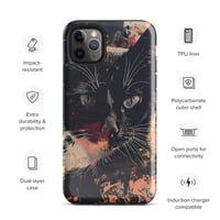 Image 6 of Beautiful Black Cat Face Splatter Painting Tough Case for iPhone®