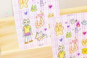 noobie town campfire sticker sheet