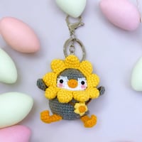 Sunflower Penguin Keyring