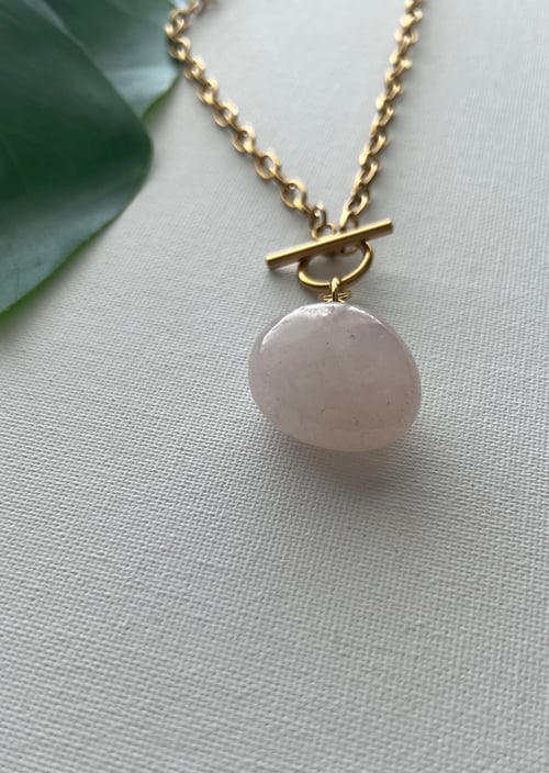 Image of RALA • Rose Quartz Lariat Necklace