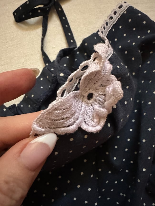 70s swiss dot shoulder tie voile sundress 