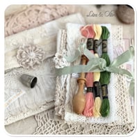 Image 3 of Slow stitch kit in a gorgeous vintage french lace pouch