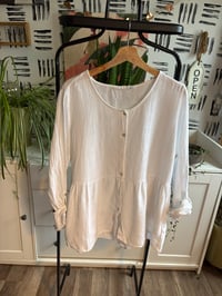 Image 1 of Whit gauze top
