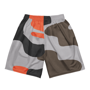 camo-mesh shorts