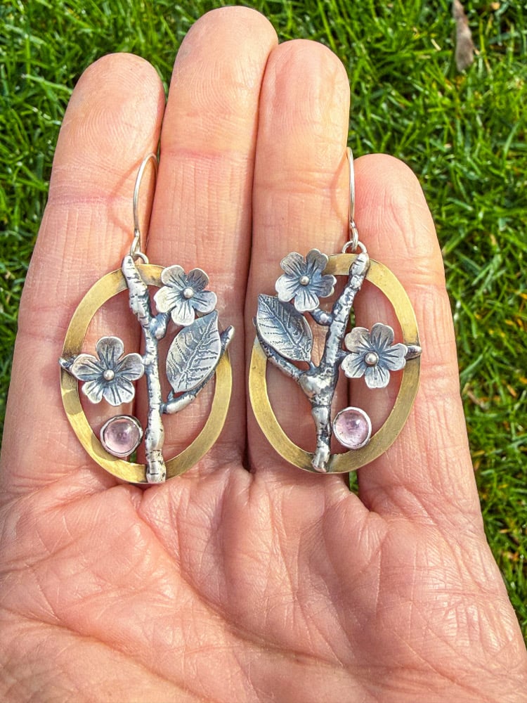 Image of First Blooms of Spring Cherry Blossom Earrings