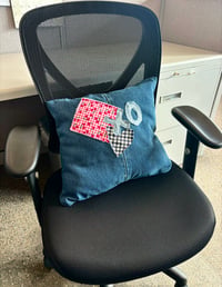 Image 2 of Upcycled XO Throw Pillow